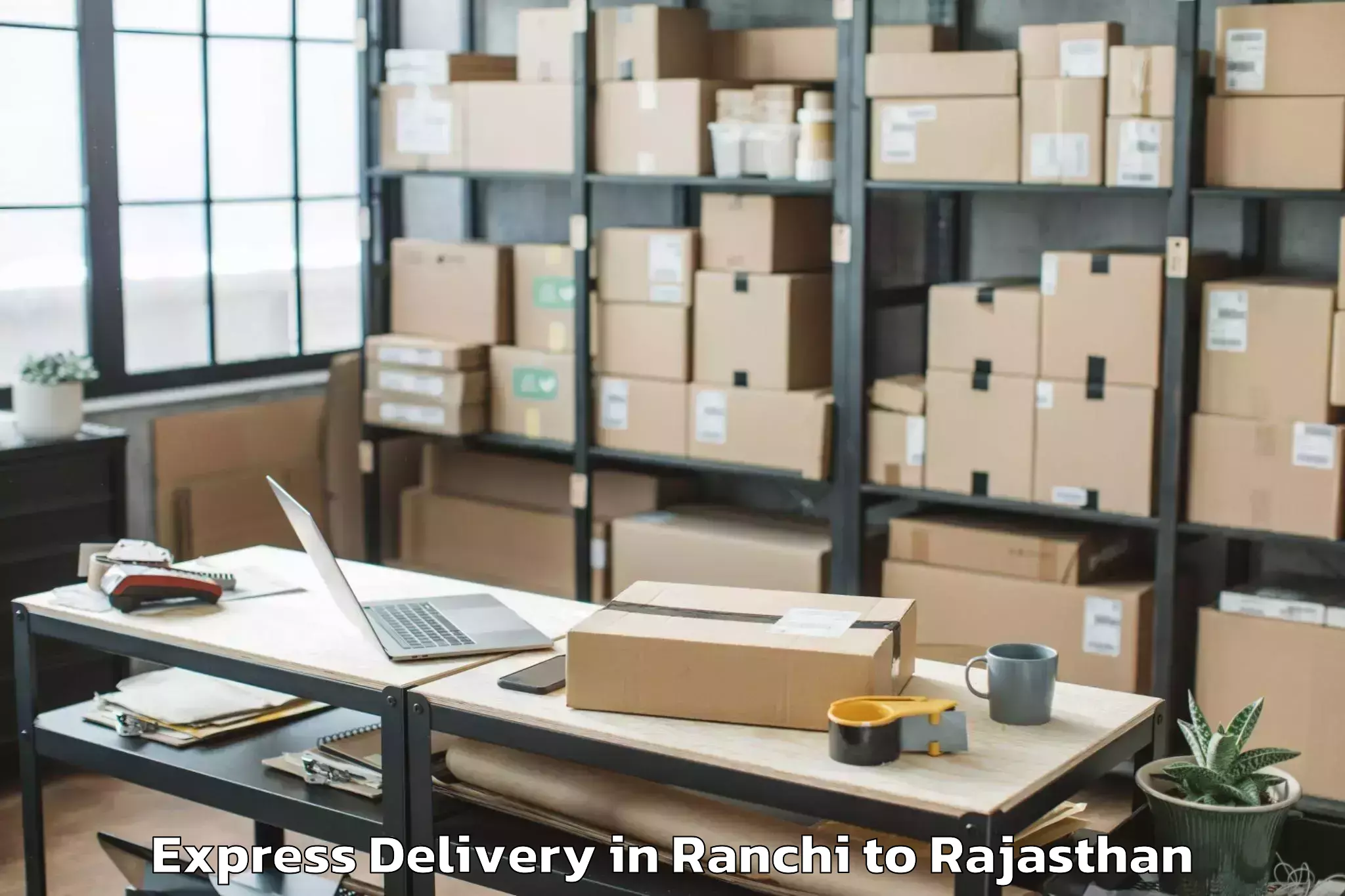 Comprehensive Ranchi to Iihmr University Jaipur Express Delivery